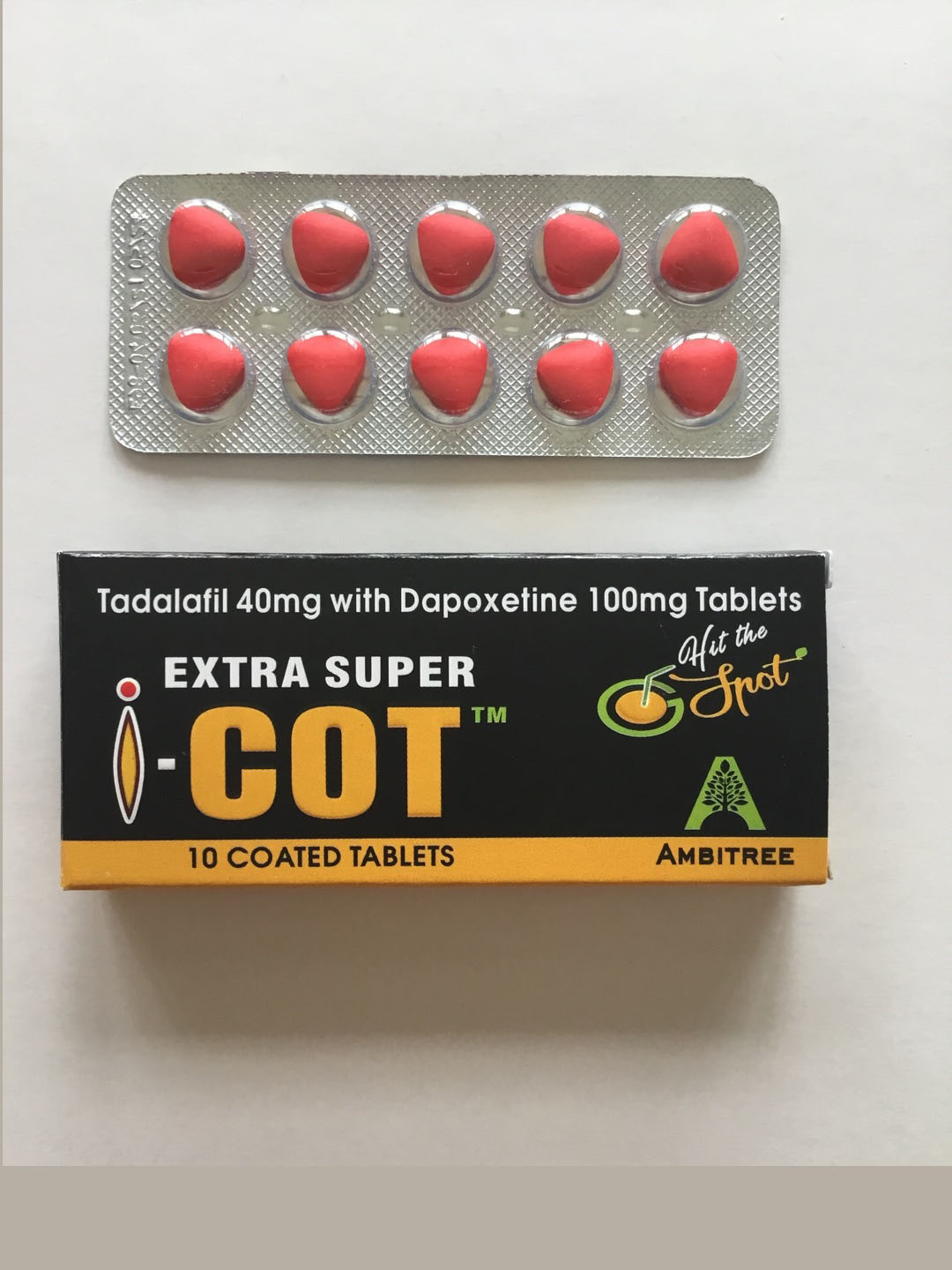 印度紅魔 犀利士必利勁二合一雙效錠140mg EXTRA SUPER I-COT 10粒/盒